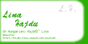 lina hajdu business card